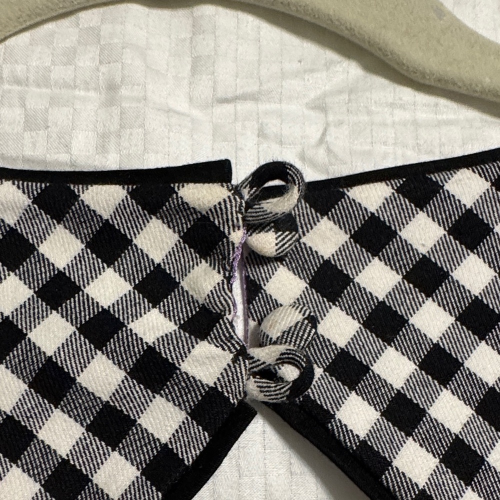 White House, Black Market Elegant Black and White Checkered Women's dress - Picture 5 of 9